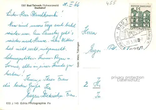 AK / Ansichtskarte Bad_Teinach Zavelstein Dachshof Bad_Teinach Zavelstein