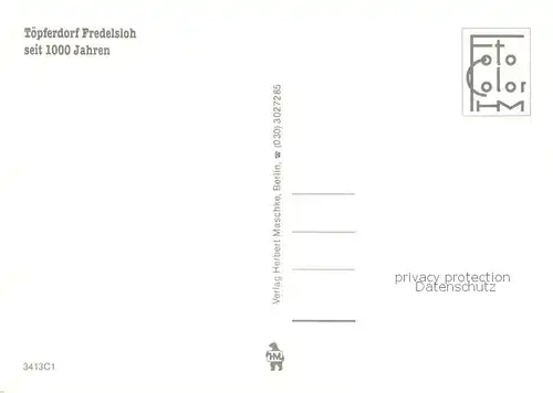 AK / Ansichtskarte Fredelsloh Toepferdorf seit 1000 Jahren Kunsthandwerk Bunzlauer Handtoepferei Hotel Restaurant Jaegerhof Pfeffermuehle Fredelsloh