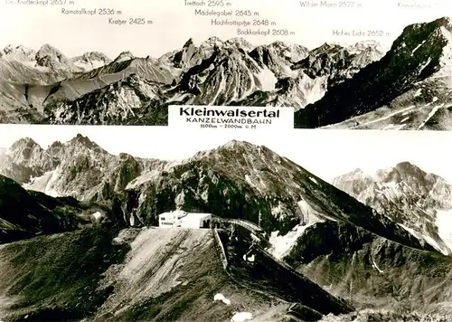 AK / Ansichtskarte Kleinwalsertal Kanzelwandbahn Alpenpanorama Kleinwalsertal