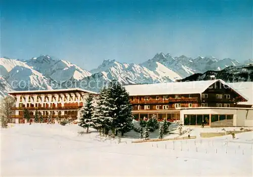 AK / Ansichtskarte Sonthofen_Oberallgaeu Alpen Moor  und Kneippbad Sonnenalp Winterlandschaft Allgaeuer Alpen Sonthofen Oberallgaeu