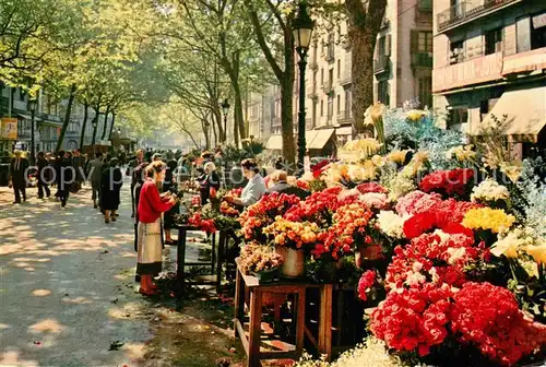 AK / Ansichtskarte Barcelona_Cataluna Rambla de las flores Barcelona Cataluna