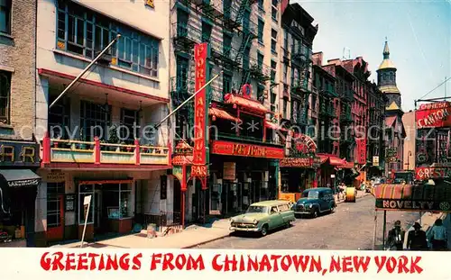 AK / Ansichtskarte New_York_City Mott Street Chinatown New_York_City