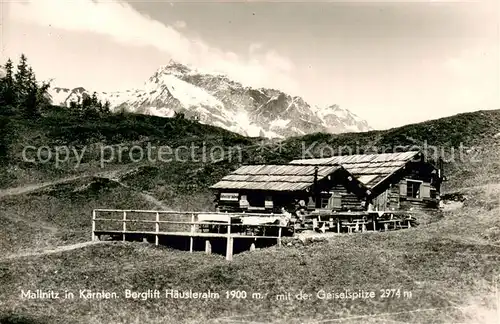 AK / Ansichtskarte Mallnitz_Kaernten Berglift Haeusleralm Aussenansicht m. Geiselspitze Mallnitz Kaernten