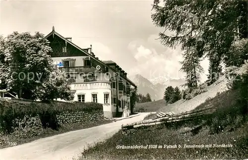 AK / Ansichtskarte Patsch_AT Gruenwalderhof Aussenansicht Nordkette 