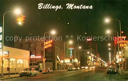 AK / Ansichtskarte Billings_Montana Night Scene 