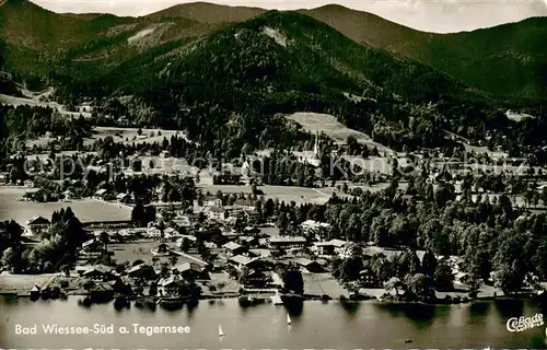 AK / Ansichtskarte Bad_Wiessee_Tegernsee Fliegeraufnahme Totalansicht Bad Wiessee Sued Bad_Wiessee_Tegernsee