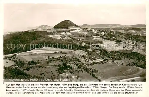 AK / Ansichtskarte Hohenstaufen Fliegeraufnahme Hohenrechberg u. Staufen Hohenstaufen