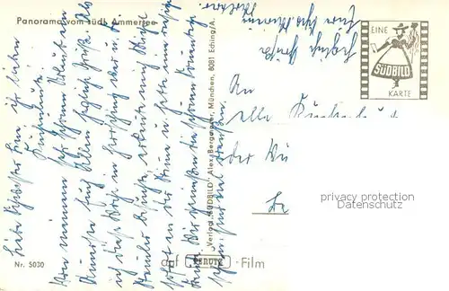 AK / Ansichtskarte Herrsching_Ammersee Fliegeraufnahme Panorama m. Alpen und Ammersee Herrsching Ammersee