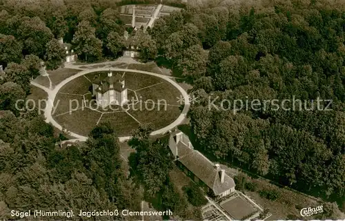 AK / Ansichtskarte Soegel Fliegeraufnahme Jagdschloss Clemenswerth Soegel