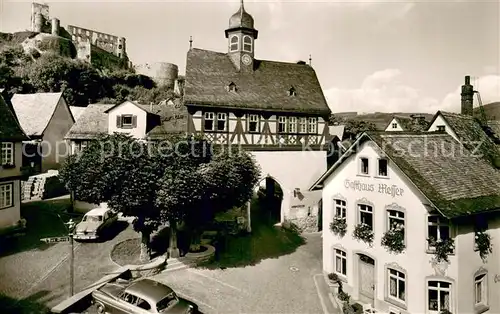 AK / Ansichtskarte Koenigstein_Taunus Am alten Rathaus Gasthaus Messer Koenigstein_Taunus