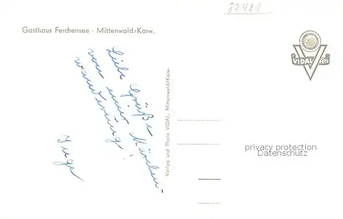 AK / Ansichtskarte Mittenwald_Karwendel_Tirol Gasthaus Ferchensee Mittenwald_Karwendel