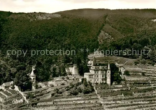 AK / Ansichtskarte Haardt_Weinstrasse Haardter Schloesschen Fliegeraufnahme Haardt_Weinstrasse