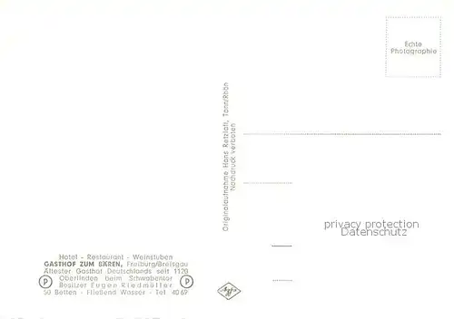 AK / Ansichtskarte Freiburg_Breisgau Gasthof zum Baeren Wirtshausschild Freiburg Breisgau