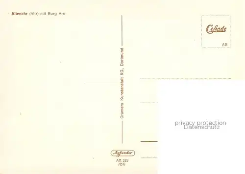 AK / Ansichtskarte Altenahr Fliegeraufnahme mit Burg Are Altenahr