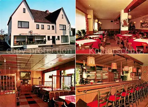 AK / Ansichtskarte Buesum_Nordseebad Restaurant Pension Zum Dreieck Gastraeume Bar Buesum_Nordseebad