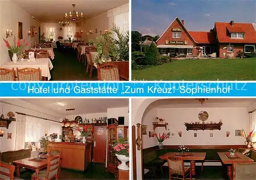 AK / Ansichtskarte Sophienhof Hotel und Gaststaette Zum Kreuz Gastraeume Sophienhof