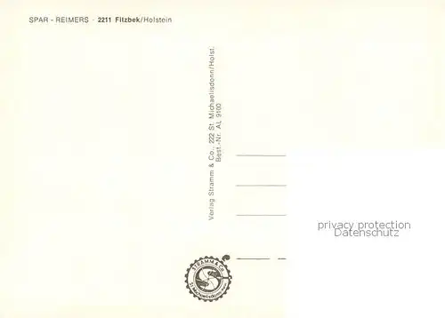 AK / Ansichtskarte Fitzbek Gondelteich Park Reetdachhaus SPAR Geschaeft Fitzbek