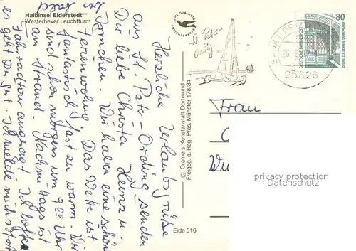 AK / Ansichtskarte Eiderstedt Westerhever Leuchtturm Eiderstedt