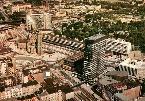 AK / Ansichtskarte Berlin Kaiser Wilhelm Gedaechtniskirche und Europa Center Fliegeraufnahme Berlin