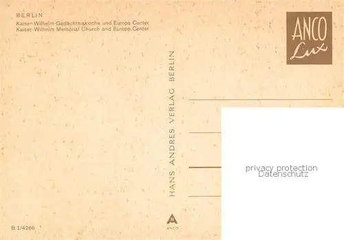AK / Ansichtskarte Berlin Kaiser Wilhelm Gedaechtniskirche und Europa Center Fliegeraufnahme Berlin
