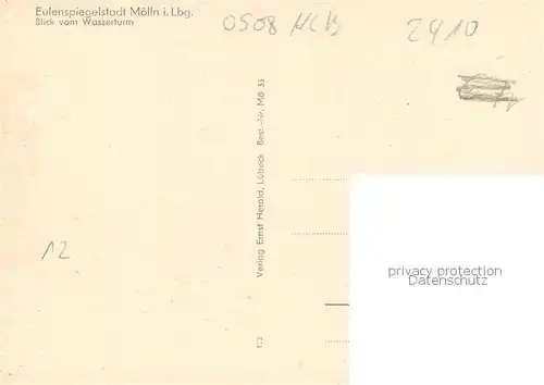 AK / Ansichtskarte Moelln__Lauenburg Blick vom Wasserturm 