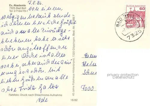 AK / Ansichtskarte Bad_Boll Ev Akademie Bad_Boll