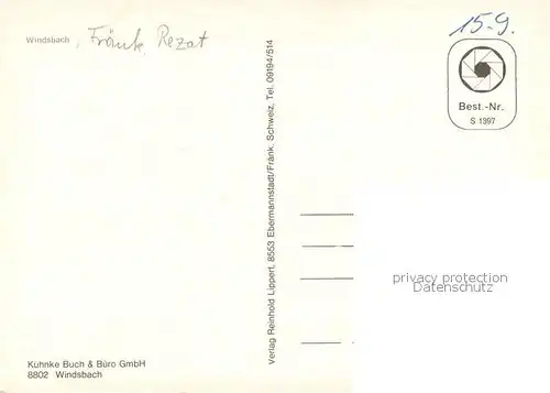 AK / Ansichtskarte Windsbach Ortsmotiv Windsbach