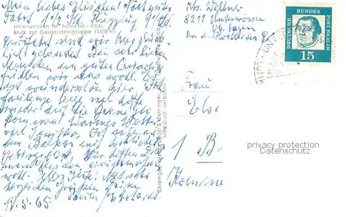 AK / Ansichtskarte Unterwoessen Achental Unterwoessen Totalansicht Geigelsteingruppe Unterwoessen