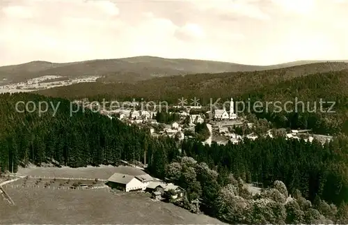 AK / Ansichtskarte Bayerisch_Eisenstein Fliegeraufnahme Pension Sonnenhof Bayerisch_Eisenstein