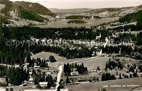 AK / Ansichtskarte Josefstal Fliegeraufnahme Gesamtanischt m. Schliersee Josefstal