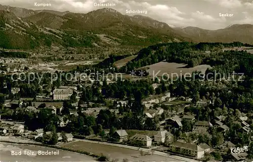 AK / Ansichtskarte Bad_Toelz Fliegeraufnahme Teilansicht Badeteil Bad_Toelz