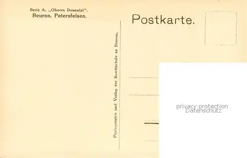 AK / Ansichtskarte Beuron_Donautal Petersfelsen Oberes Donautal Beuron Donautal