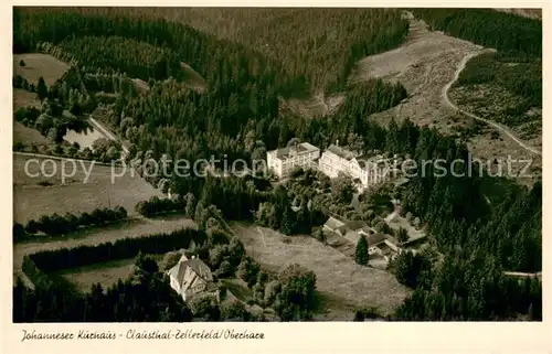 AK / Ansichtskarte Clausthal Zellerfeld Fliegeraufnahme Johanneser Kurhaus Clausthal Zellerfeld