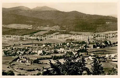 AK / Ansichtskarte Zwiesel__Niederbayern Gesamtansicht m. Rabenstein u. d. Arber 