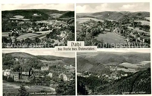 AK / Ansichtskarte Dahl_Hagen Gesamtansicht mit Heilstaette Sportplatz Landschaftspanorama Volmetal Dahl_Hagen