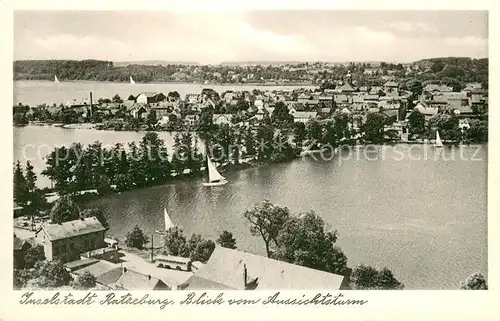 AK / Ansichtskarte Ratzeburg Inselstadt Blick vom Aussichtsturm Naturpark Lauenburgische Seen Ratzeburg