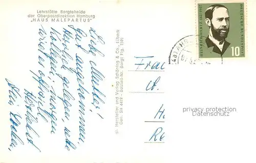 AK / Ansichtskarte Bargteheide Lehrstaette Bargteheide der Oberpostdirektion Hamburg Haus Malepartus Bargteheide