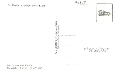 AK / Ansichtskarte St_Blasien Kurort im Hochschwarzwald Alpenkette St_Blasien