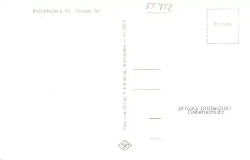 AK / Ansichtskarte Bacharach_Rhein Steeger Tal Fliegeraufnahme Bacharach Rhein