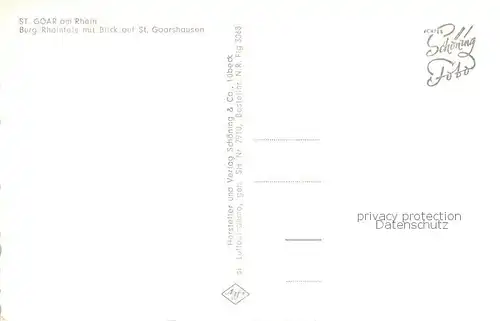 AK / Ansichtskarte St_Goar Fliegeraufnahme mit Burg Rheinfels und St Goarshausen St_Goar