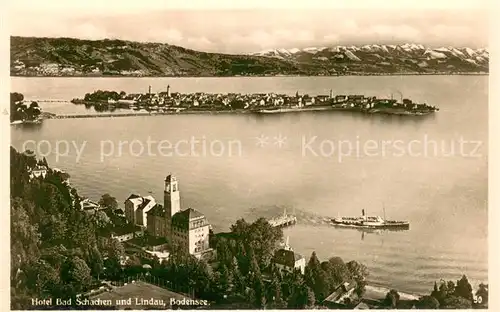 AK / Ansichtskarte Bad_Schachen_Lindau Hotel Bad Schachen Bodensee Fliegeraufnahme Bad_Schachen_Lindau