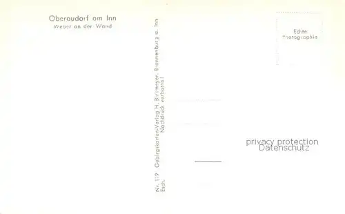 AK / Ansichtskarte Oberaudorf_Inn Weber an der Wand 