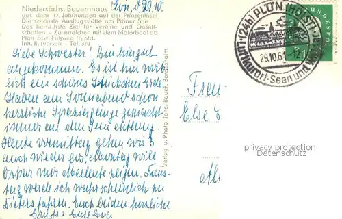 AK / Ansichtskarte Ploen_See Niedersaechsisches Bauernhaus Ploen_See