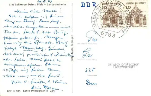 AK / Ansichtskarte Dahn Landschulheim Dahn