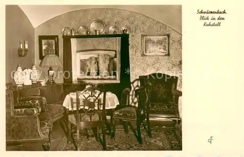 AK / Ansichtskarte Schwaerzenbach_Tegernsee Gaststaette mit Blick in den Kuhstall Schwaerzenbach Tegernsee