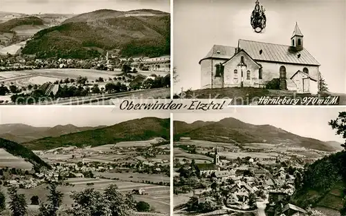 AK / Ansichtskarte Oberwinden_Elztal Panorama Hoernleberg Kirche  Oberwinden Elztal