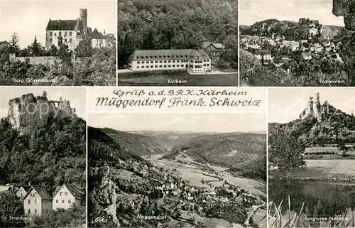AK / Ansichtskarte Muggendorf_Fraenkische_Schweiz Burg Goessweinstein Kurheim Pottenstein Streitberg Muggendorf Burgruine Neideck Muggendorf_Fraenkische
