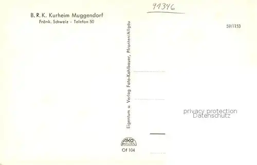 AK / Ansichtskarte Muggendorf_Fraenkische_Schweiz Burg Goessweinstein Kurheim Pottenstein Streitberg Muggendorf Burgruine Neideck Muggendorf_Fraenkische