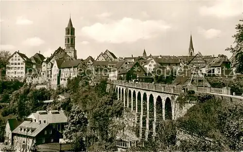 AK / Ansichtskarte Rottweil_Neckar Stadtansicht mit Kirche und Viadukt Rottweil Neckar