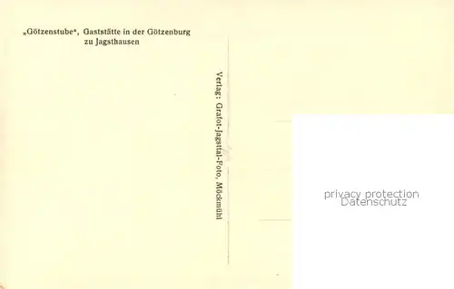 AK / Ansichtskarte Jagsthausen_Jagst Goetzenstube Gaststaette in der Goetzenburg Jagsthausen_Jagst